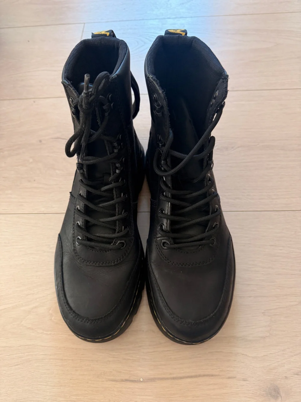 Dr. Martens Black Leather Lace-Up Combat Boots